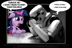 Size: 761x505 | Tagged: safe, artist:ponymaan, derpibooru import, twilight sparkle, crossover, star wars, stormtrooper