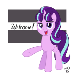 Size: 1200x1200 | Tagged: safe, artist:empty-10, starlight glimmer, pony, unicorn, the cutie map, equal cutie mark, equal sign, s5 starlight, solo, welcome