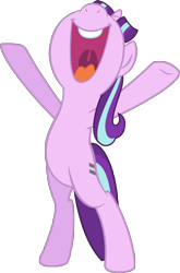 Size: 2644x4000 | Tagged: safe, artist:mellowhen, starlight glimmer, pony, the cutie map, bipedal, happy, nose in the air, open mouth, simple background, solo, transparent background, vector