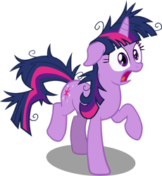 Size: 1280x1389 | Tagged: safe, derpibooru import, twilight sparkle, unicorn twilight, pony, unicorn, lesson zero, female, frazzled, mare, simple background, solo, transparent background, vector