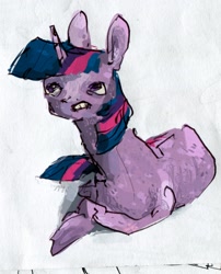 Size: 1280x1584 | Tagged: safe, artist:cygaj, derpibooru import, twilight sparkle, painting, traditional art