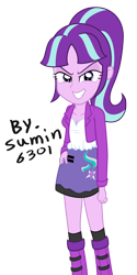 Size: 1244x2490 | Tagged: safe, artist:sumin6301, starlight glimmer, equestria girls, the cutie map, clothes, equestria girls-ified, simple background, skirt, solo, transparent background, vector