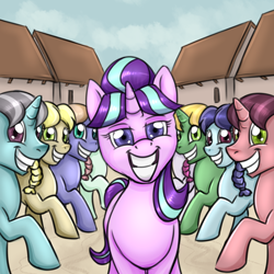 Size: 720x720 | Tagged: safe, artist:deyogee, starlight glimmer, pony, unicorn, the cutie map, in our town, lemon custard, offbeat, stalin glimmer