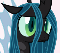 Size: 645x569 | Tagged: safe, artist:mixermike622, queen chrysalis, changeling, changeling queen, cute, cutealis, reaction image, sad, sadorable, solo, unamused