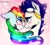 Size: 697x633 | Tagged: safe, artist:dagnesmoon, derpibooru import, rainbow dash, soarin', pegasus, pony, blushing, female, male, shipping, smiling, soarindash, straight