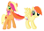 Size: 719x497 | Tagged: safe, derpibooru import, applejack, fluttershy, pinkie pie, rainbow dash, earth pony, pony, fusion, tail pull