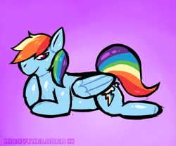 Size: 1050x875 | Tagged: safe, artist:missvtheloser, derpibooru import, rainbow dash, inflatable pony, pegasus, pony, inflatable, pool toy, rubber, shiny, solo