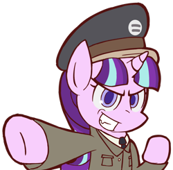 Size: 1280x1252 | Tagged: safe, artist:sheandog, starlight glimmer, pony, unicorn, the cutie map, clothes, hat, simple background, solo, stalin glimmer, starlight himmler, transparent background