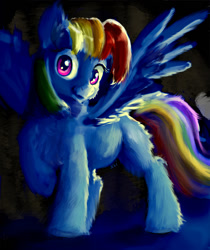 Size: 1000x1189 | Tagged: safe, artist:xbi, derpibooru import, rainbow dash, pegasus, pony, chest fluff, fluffy, solo