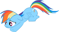 Size: 3660x1995 | Tagged: safe, artist:crusierpl, derpibooru import, rainbow dash, pegasus, pony, the mysterious mare do well, backwards cutie mark, floppy ears, sad, simple background, solo, transparent background, vector