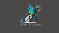 Size: 2560x1440 | Tagged: safe, artist:racefox, artist:shaakuras, queen chrysalis, changeling, changeling queen, minimalist, vector, wallpaper