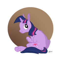 Size: 1280x1182 | Tagged: safe, artist:spectralunicorn, derpibooru import, twilight sparkle, pony, unicorn, back, female, heart eyes, mare, solo, wingding eyes