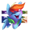 Size: 830x1000 | Tagged: safe, artist:tangomangoes, derpibooru import, rainbow dash, pegasus, pony, female, mare, multicolored hair, one eye closed, open mouth, simple background, smiling, solo, tongue out, transparent background, wink