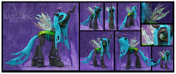 Size: 5686x2411 | Tagged: safe, artist:nazegoreng, queen chrysalis, changeling, changeling queen, irl, photo, plushie, solo