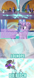 Size: 900x2025 | Tagged: safe, derpibooru import, king sombra, twilight sparkle, pony, unicorn, comic, crystal heart, meta, vulgar