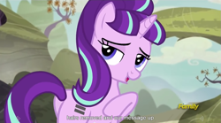 Size: 1279x712 | Tagged: safe, screencap, starlight glimmer, pony, unicorn, the cutie map, meme, s5 starlight, youtube caption