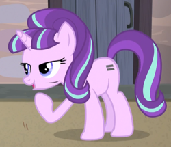 Size: 474x408 | Tagged: safe, screencap, starlight glimmer, pony, unicorn, the cutie map, animation error, pain, s5 starlight