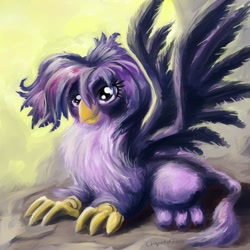 Size: 900x900 | Tagged: safe, artist:chiapetofdoom, derpibooru import, twilight sparkle, griffon, griffonized, species swap