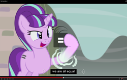 Size: 4782x3000 | Tagged: safe, artist:discorded, starlight glimmer, pony, unicorn, the cutie map, .ai available, breaking the fourth wall, fourth wall, solo, this will end in communism, vector, xk-class end-of-the-universe scenario, youtube