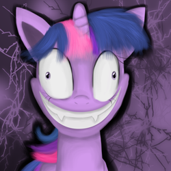 Size: 3000x3000 | Tagged: safe, artist:ismellmusic, derpibooru import, twilight sparkle, fangs, reaction image, twilight snapple