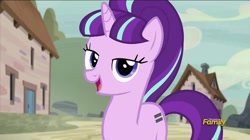 Size: 844x472 | Tagged: safe, screencap, starlight glimmer, pony, unicorn, the cutie map, equal cutie mark, lidded eyes, s5 starlight, solo