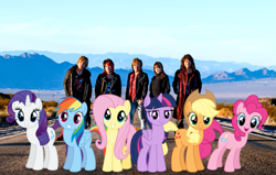 Size: 933x592 | Tagged: safe, derpibooru import, applejack, fluttershy, pinkie pie, rainbow dash, rarity, twilight sparkle, twilight sparkle (alicorn), alicorn, pony, irl, jamproject, japan, mane six, photo, ponies in real life