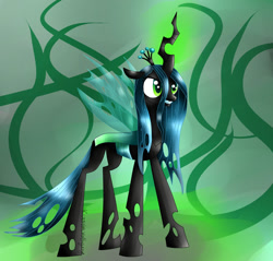 Size: 900x861 | Tagged: dead source, safe, artist:kurovonwolfgang, queen chrysalis, changeling, changeling queen, female, solo