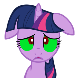 Size: 1406x1436 | Tagged: safe, artist:playrmaster, derpibooru import, twilight sparkle, greatest fear, sad, simple background, solo, sombra eyes, transparent background, vector