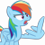 Size: 5000x5000 | Tagged: safe, artist:frownfactory, derpibooru import, rainbow dash, pegasus, pony, parental glideance, absurd resolution, angry, female, middle feather, middle finger, reaction image, simple background, solo, transparent background, vector, vulgar, wing hands, wings