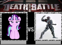 Size: 900x648 | Tagged: safe, starlight glimmer, pony, unicorn, the cutie map, avengers, avengers: age of ultron, death battle, exploitable meme, meme, smug, smuglight glimmer, ultron