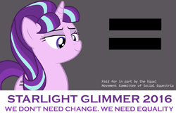 Size: 767x500 | Tagged: safe, artist:drpain, starlight glimmer, pony, unicorn, the cutie map, antagonist, equality, propaganda, socialism, solo, stalin glimmer