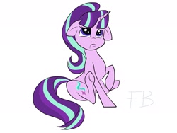 Size: 2048x1536 | Tagged: safe, artist:fiona brown, starlight glimmer, pony, unicorn, cute, female, floppy ears, glimmerbetes, mare, puppy dog eyes, sad, sad face, sadlight glimmer, sitting, solo