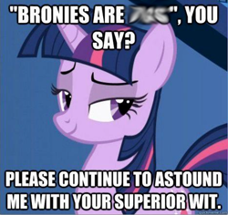 Size: 466x440 | Tagged: safe, derpibooru import, twilight sparkle, censored, exploitable meme, image macro, quickmeme