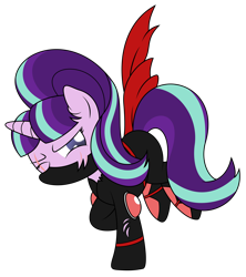 Size: 2572x2899 | Tagged: safe, artist:ideltavelocity, starlight glimmer, pony, unicorn, actor allusion, crossover, injured, inuyasha, sango, scar, solo