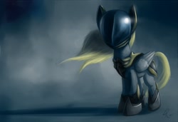 Size: 1496x1024 | Tagged: safe, artist:raikoh, derpy hooves, pegasus, pony, armor, epic derpy, female, helmet, mare, solo