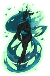 Size: 1268x1920 | Tagged: safe, artist:morkemime, queen chrysalis, changeling, changeling queen, female, solo