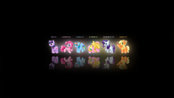 Size: 1600x900 | Tagged: safe, artist:zoiby, derpibooru import, applejack, fluttershy, pinkie pie, rainbow dash, rarity, twilight sparkle, earth pony, pegasus, pony, unicorn, mane six, pixel art, sprite, wallpaper