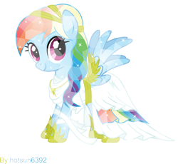 Size: 7541x6945 | Tagged: safe, artist:livehotsun, derpibooru import, rainbow dash, crystal pony, pegasus, pony, absurd resolution, clothes, crystallized, dress, female, mare, simple background, solo, transparent background