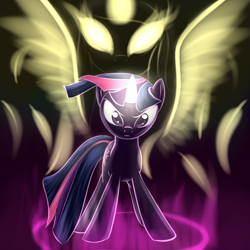 Size: 1800x1800 | Tagged: safe, artist:sokolas, derpibooru import, twilight sparkle, magic, patronus, solo