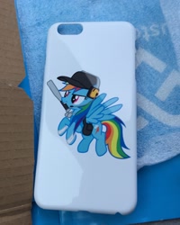 Size: 1708x2138 | Tagged: safe, artist:smashinator, derpibooru import, rainbow dash, bat, pegasus, pony, baseball bat, iphone, iphone case, scout, team fortress 2