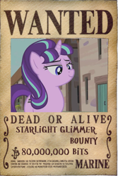 Size: 765x1147 | Tagged: safe, artist:lightdegel, starlight glimmer, pony, unicorn, one piece, wanted, wanted poster