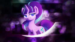 Size: 2880x1620 | Tagged: safe, artist:kysss90, artist:portalart, artist:raikoh, edit, starlight glimmer, pony, unicorn, solo, wallpaper