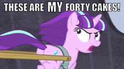 Size: 522x293 | Tagged: safe, edit, edited screencap, screencap, starlight glimmer, pony, unicorn, the cutie map, and that's terrible, angry, cart, dialogue, image macro, lex luthor, meme, running, solo, text, yelling