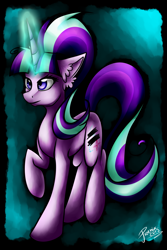 Size: 1024x1536 | Tagged: safe, artist:pxoenix2014, starlight glimmer, pony, unicorn, equal cutie mark, magic, solo