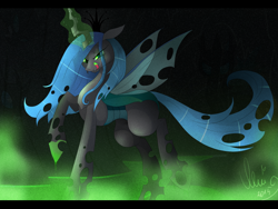 Size: 1600x1200 | Tagged: safe, artist:umimizunone, queen chrysalis, changeling, changeling queen, licking, licking lips, solo, tongue out