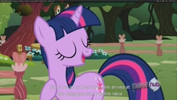 Size: 1920x1080 | Tagged: safe, derpibooru import, screencap, twilight sparkle, magic duel, youcap dump, youtube caption