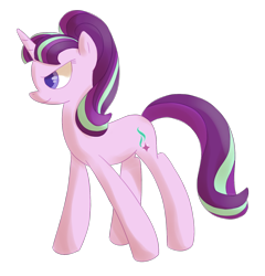 Size: 1732x1804 | Tagged: safe, artist:faeizumine, starlight glimmer, pony, unicorn, female, horn, mare, simple background, solo, transparent background, two toned mane