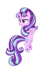 Size: 2907x5000 | Tagged: safe, artist:xebck, starlight glimmer, pony, unicorn, absurd resolution, alternate hairstyle, cutie mark, rainbow power, rainbow power-ified, simple background, solo, transparent background, vector