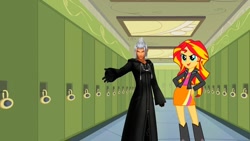 Size: 960x541 | Tagged: safe, sunset shimmer, equestria girls, crossover, kingdom hearts, xehanort, young xehanort