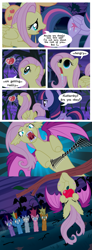 Size: 1377x3747 | Tagged: safe, artist:sakuyamon, derpibooru import, applejack, fluttershy, pinkie pie, rainbow dash, rarity, twilight sparkle, twilight sparkle (alicorn), alicorn, bat pony, pony, bats!, season 4, apple, comic, cute, drool, fangs, flutterbat, hanging, hilarious in hindsight, mane six, nom, race swap, shocked, shyabates, shyabetes, that was fast, tree branch, upside down